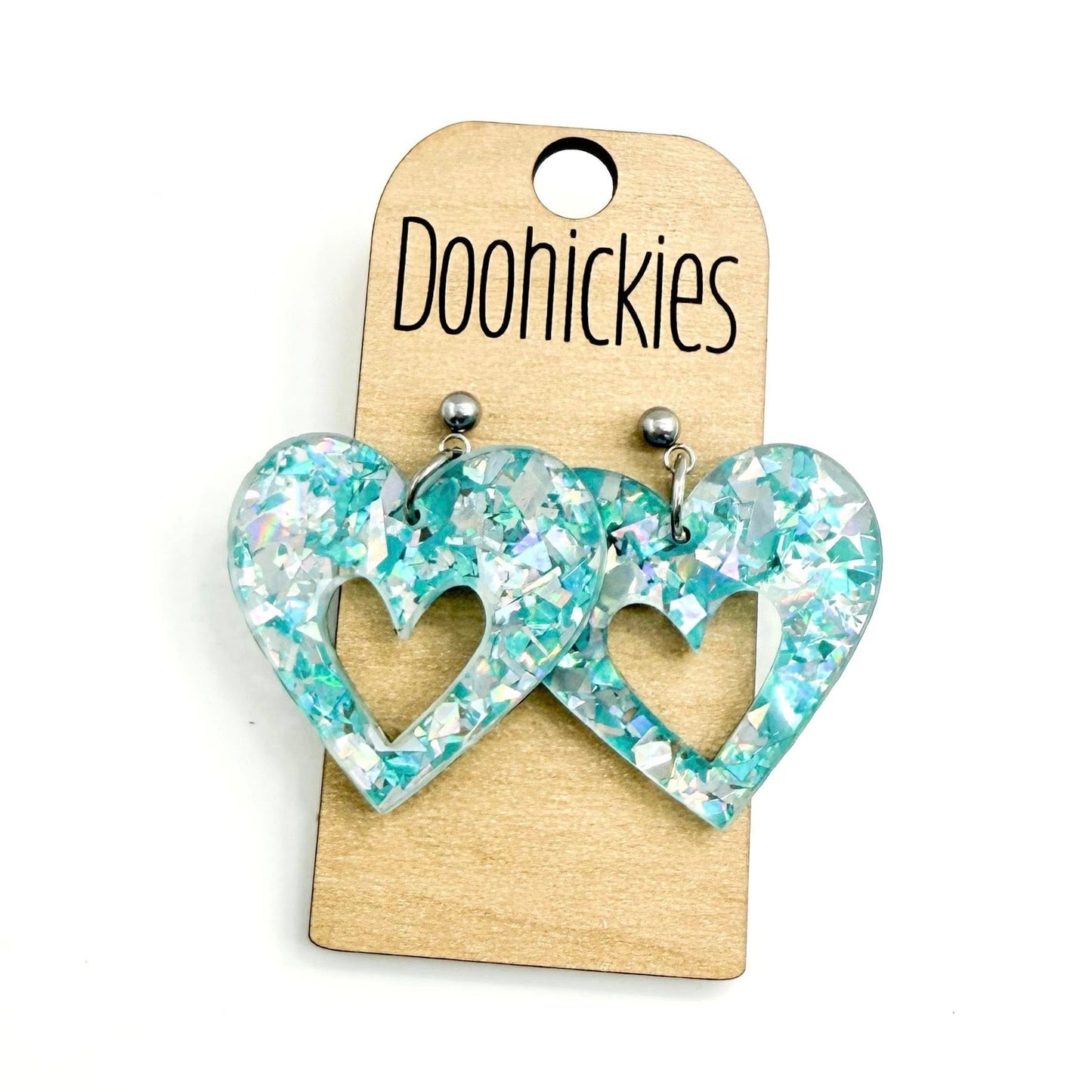 Chunky Glitter Sassy Hearts Collection - Valentines Earrings