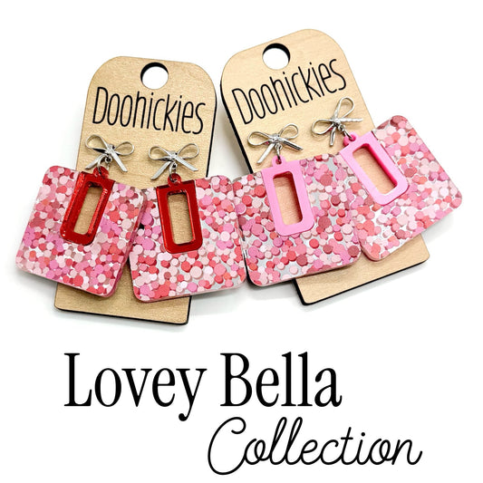 Lovey Bellas Collection - Valentines Acrylic Earrings