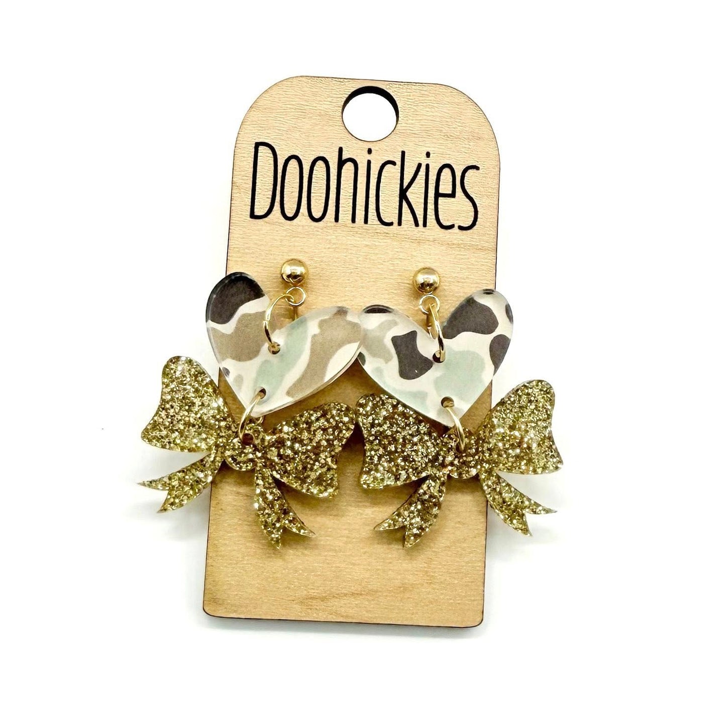 Wildly in Love Acrylic Valentines Dangle Earrings