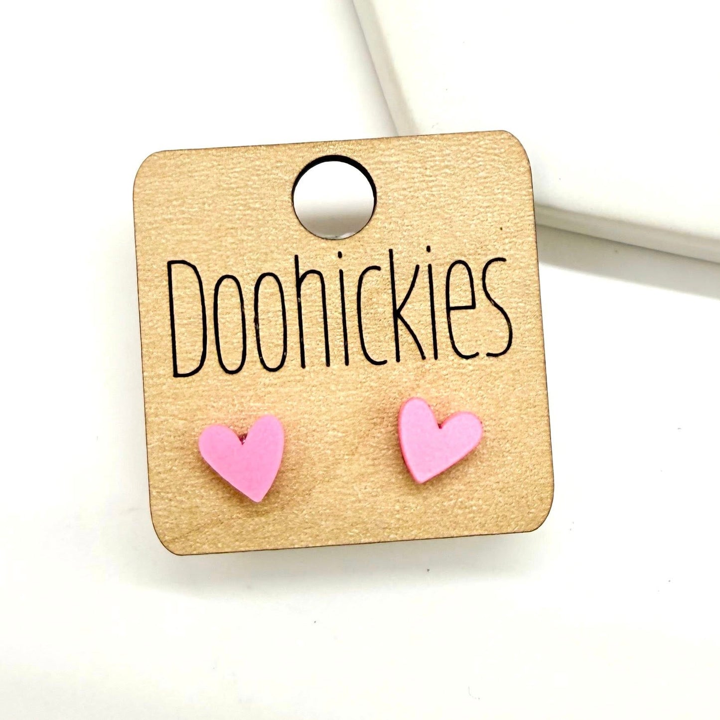 The Candy Pink Heart Stud Earring Collection - 2 Size Options