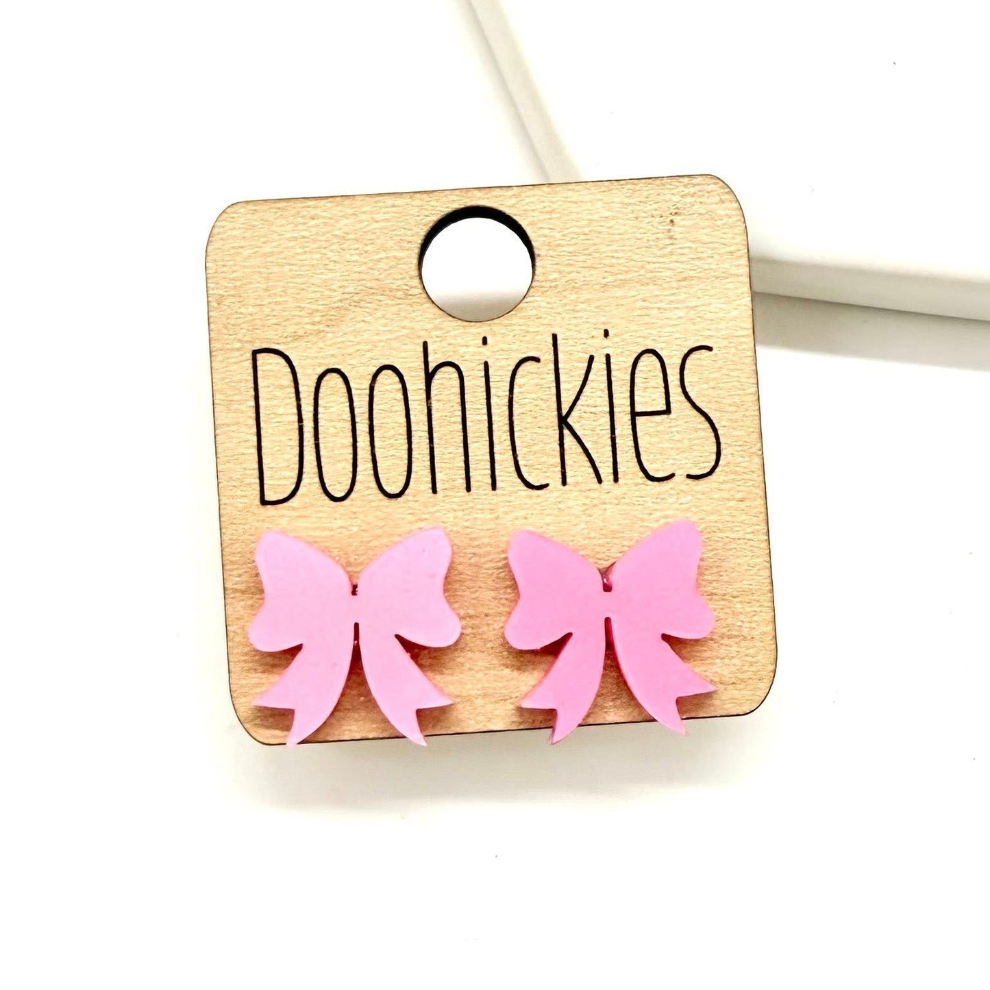 The Sweetheart Acrylic Bow Studs Collection - Valentines Earrings