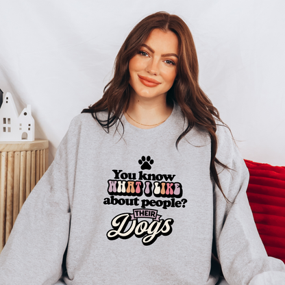 Wholesale Their Dogs Graphic Tee - Heather Grey Sweatshirt