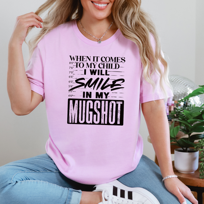 Wholesale Smile in My Mugshot Graphic Tee - Lilac Tee