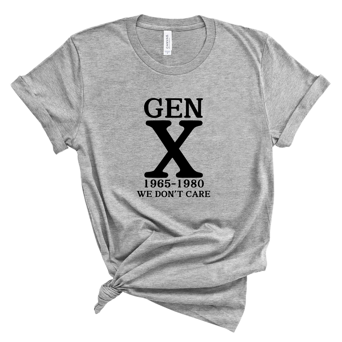 Wholesale Gen X We don't care Graphic Tee - Grey Tee