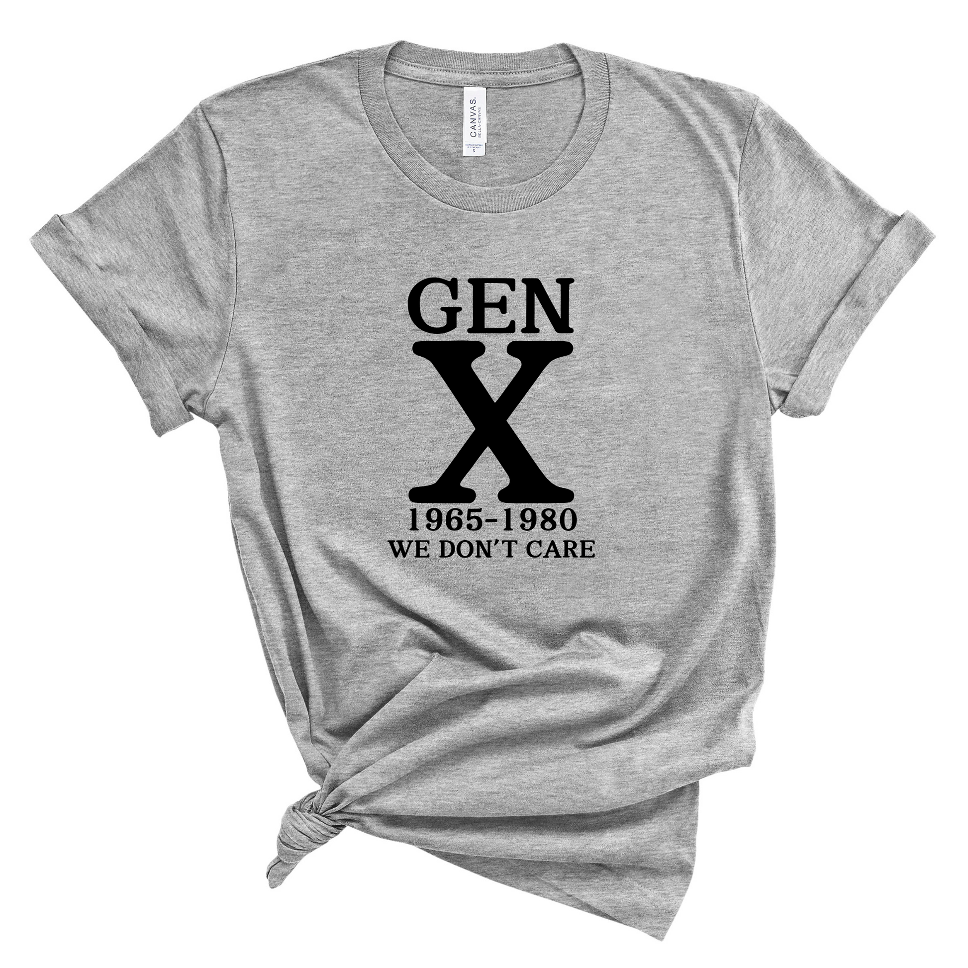 Wholesale Gen X We don't care Graphic Tee - Grey Tee