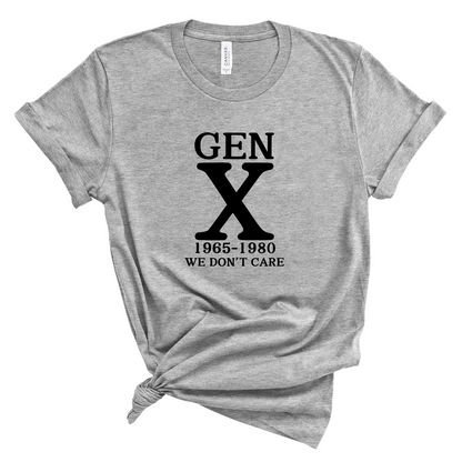 Wholesale Gen X We don't care Graphic Tee - Grey Tee