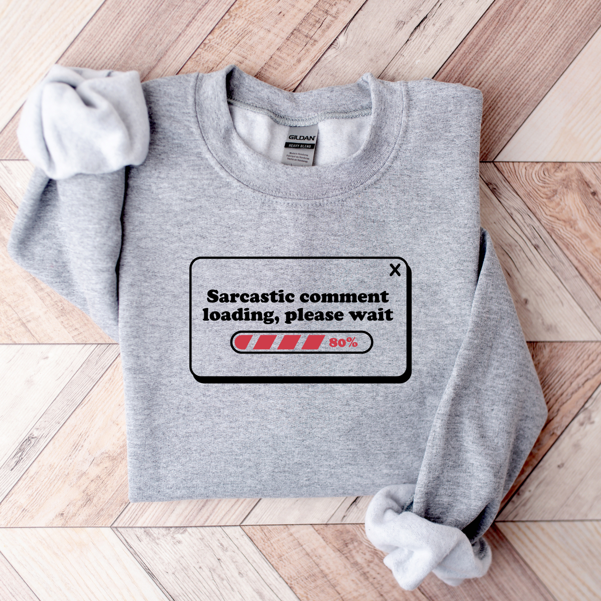 Wholesale Please wait Graphic Tee - Heather Grey Sweatshirt