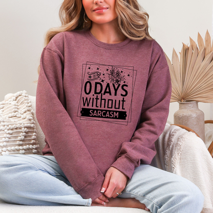 Wholesale Without Sarcasm Floral Sweatshirt - Heather Dark Maroon Sweatshirt