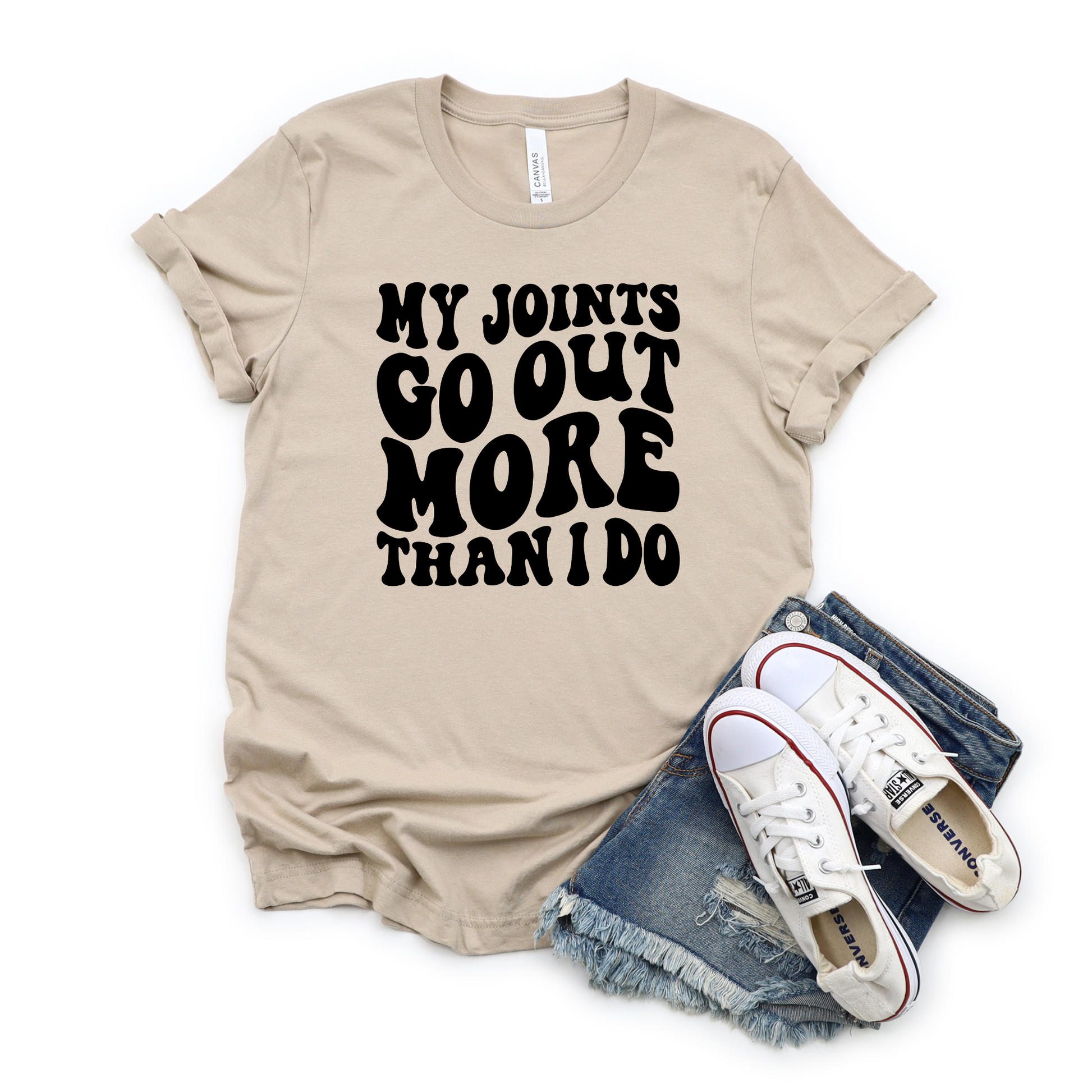 Wholesale My joints Graphic Tee - Tan Tee