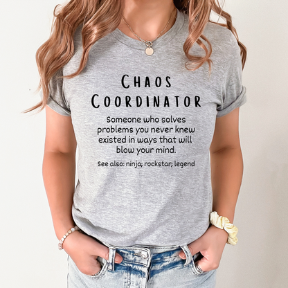 Wholesale Chaos Coordinator Graphic Tee - Grey Tee