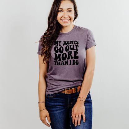 Wholesale My joints Graphic Tee - Heather Purple Tee