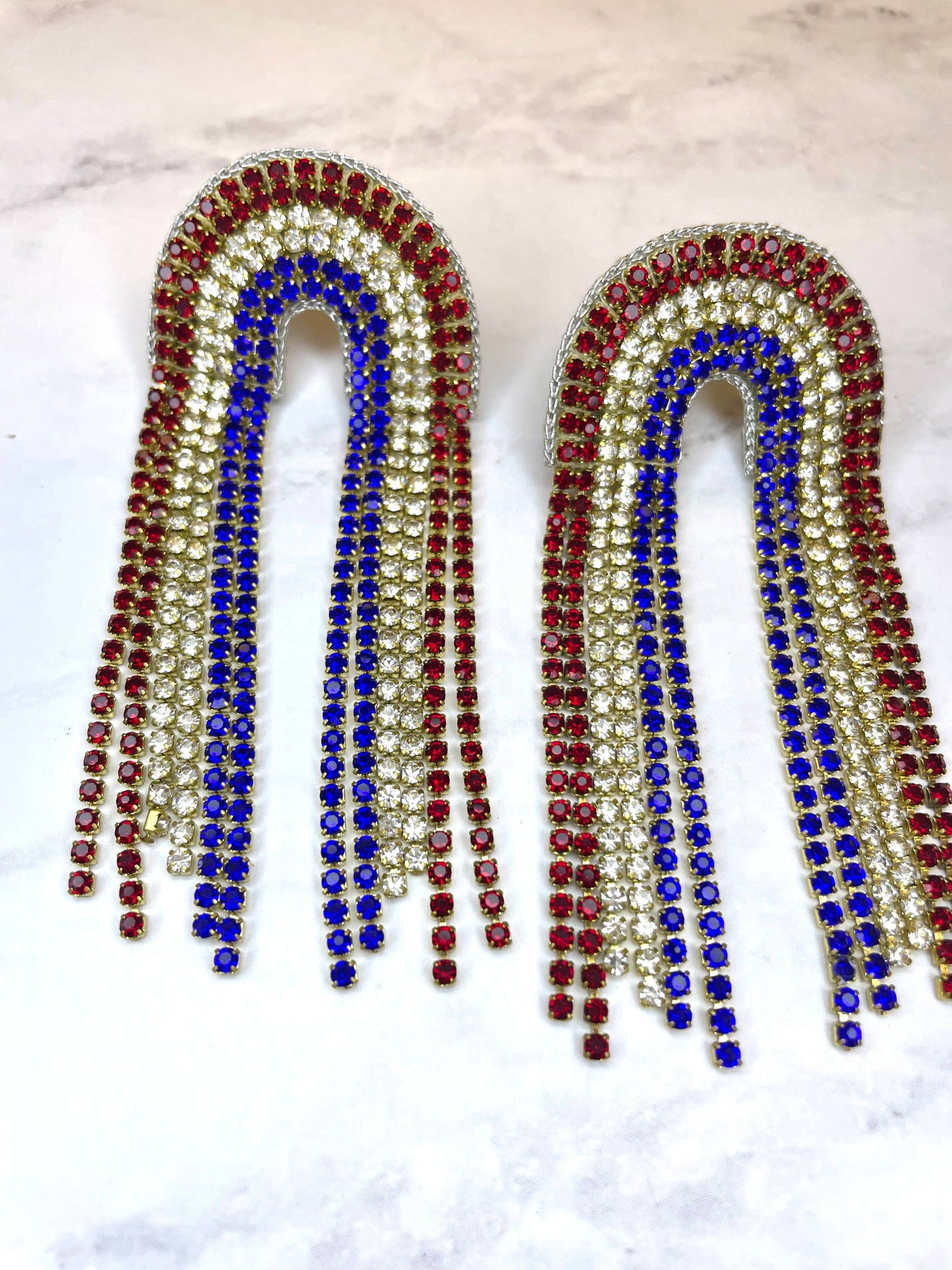 Patriotic American Red White Blue Cup Chain