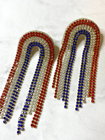 Patriotic American Red White Blue Cup Chain