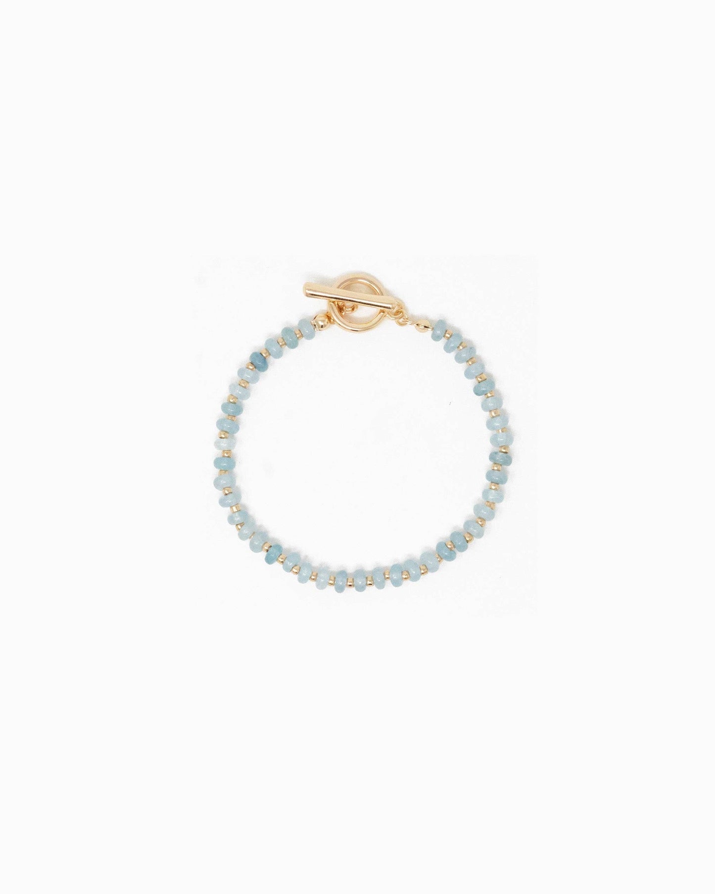 Natural Stone Gold Toggle Bracelet