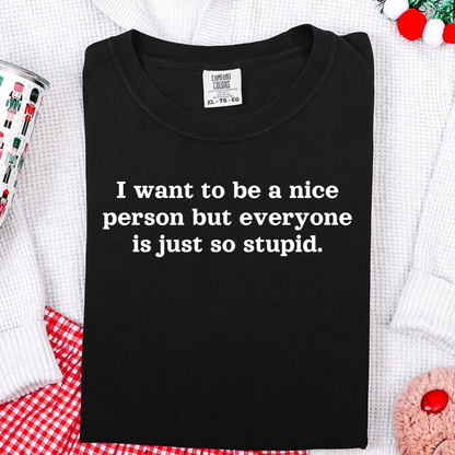 Wholesale Sarcastic Sayings Collection Graphic Tee - Black