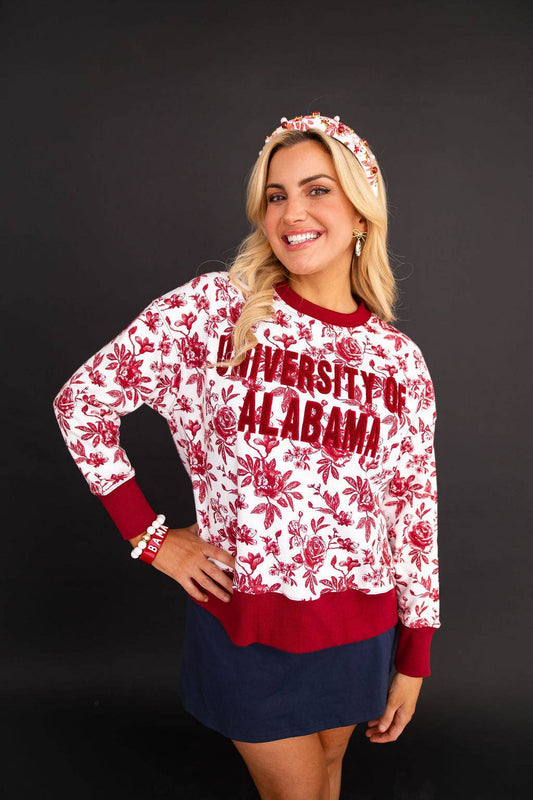 Alabama Floral Toile Sweatshirt PRE-ORDER (Est. Ship 9/8)