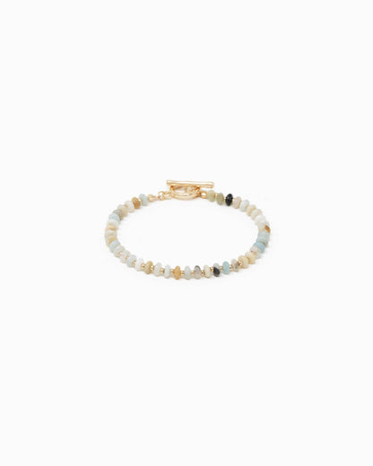 Natural Stone Gold Toggle Bracelet