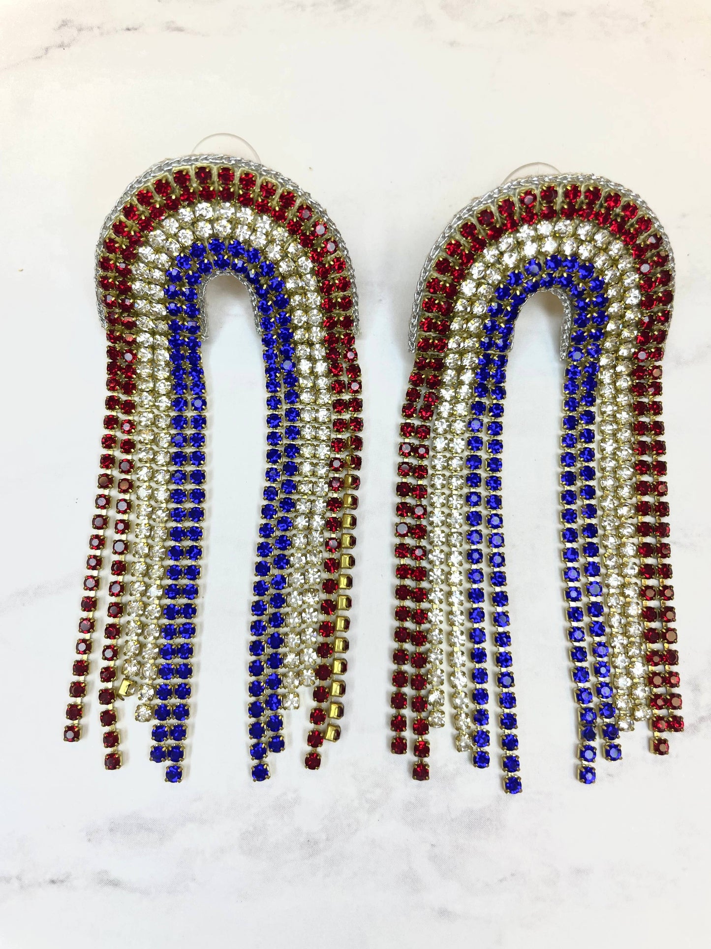 Patriotic American Red White Blue Cup Chain