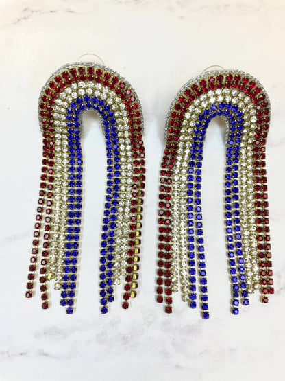 Patriotic American Red White Blue Cup Chain