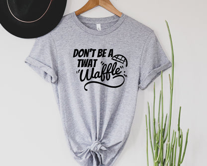 Wholesale Don't be a Twat Waffle Graphic Tee - Navy
