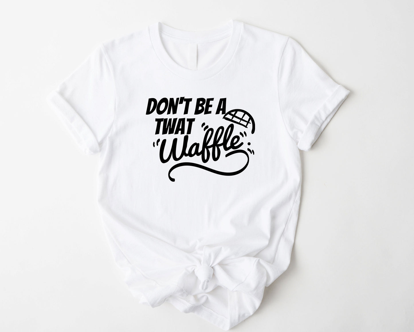 Wholesale Don't be a Twat Waffle Graphic Tee - Heather Brown