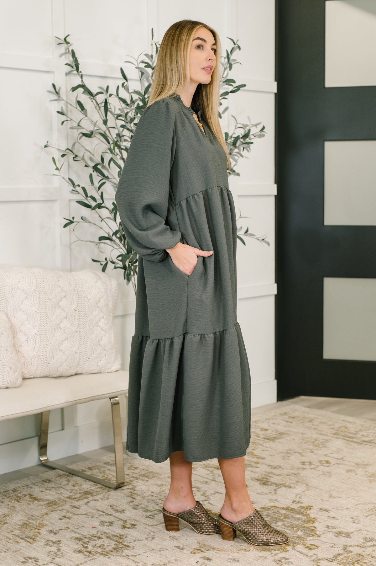 Every Single Touch V-Neck Tiered Dress