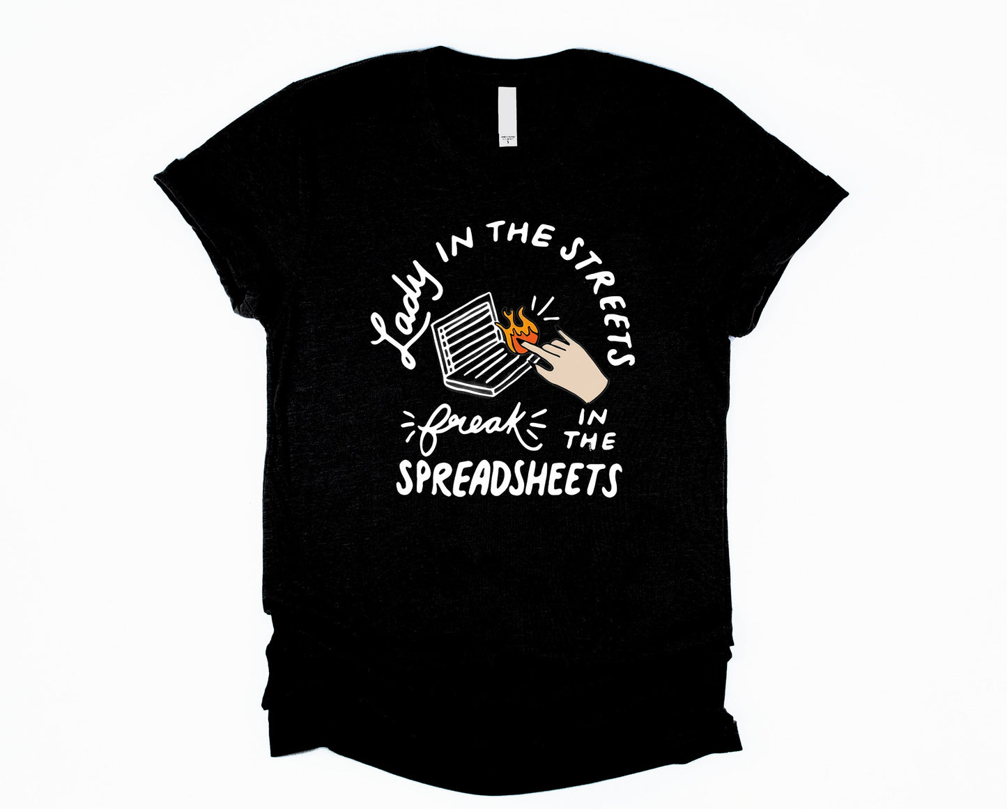 Wholesale Freak in the Spreadsheets Graphic Tee - Heather Grey