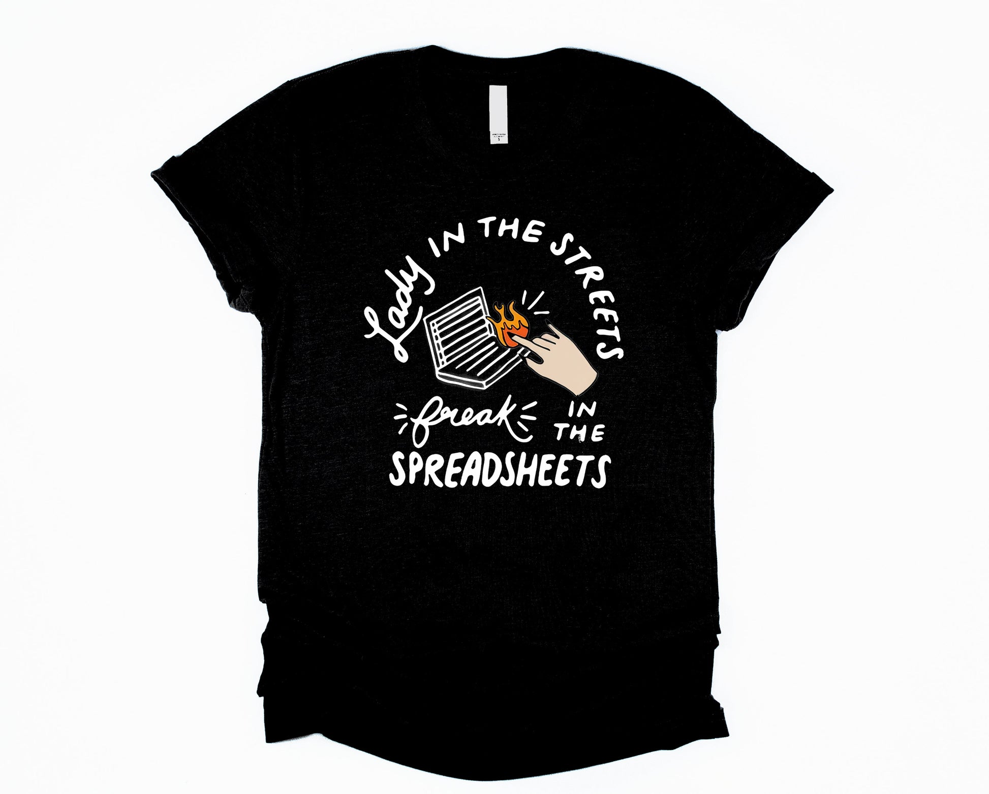 Wholesale Freak in the Spreadsheets Graphic Tee - Heather Grey