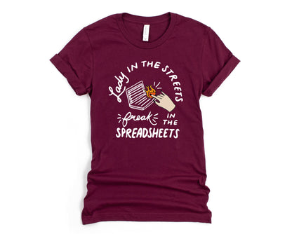 Wholesale Freak in the Spreadsheets Graphic Tee - White