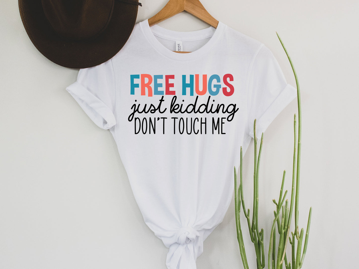 Wholesale Free Hugs Graphic Tee - Heathered Grey