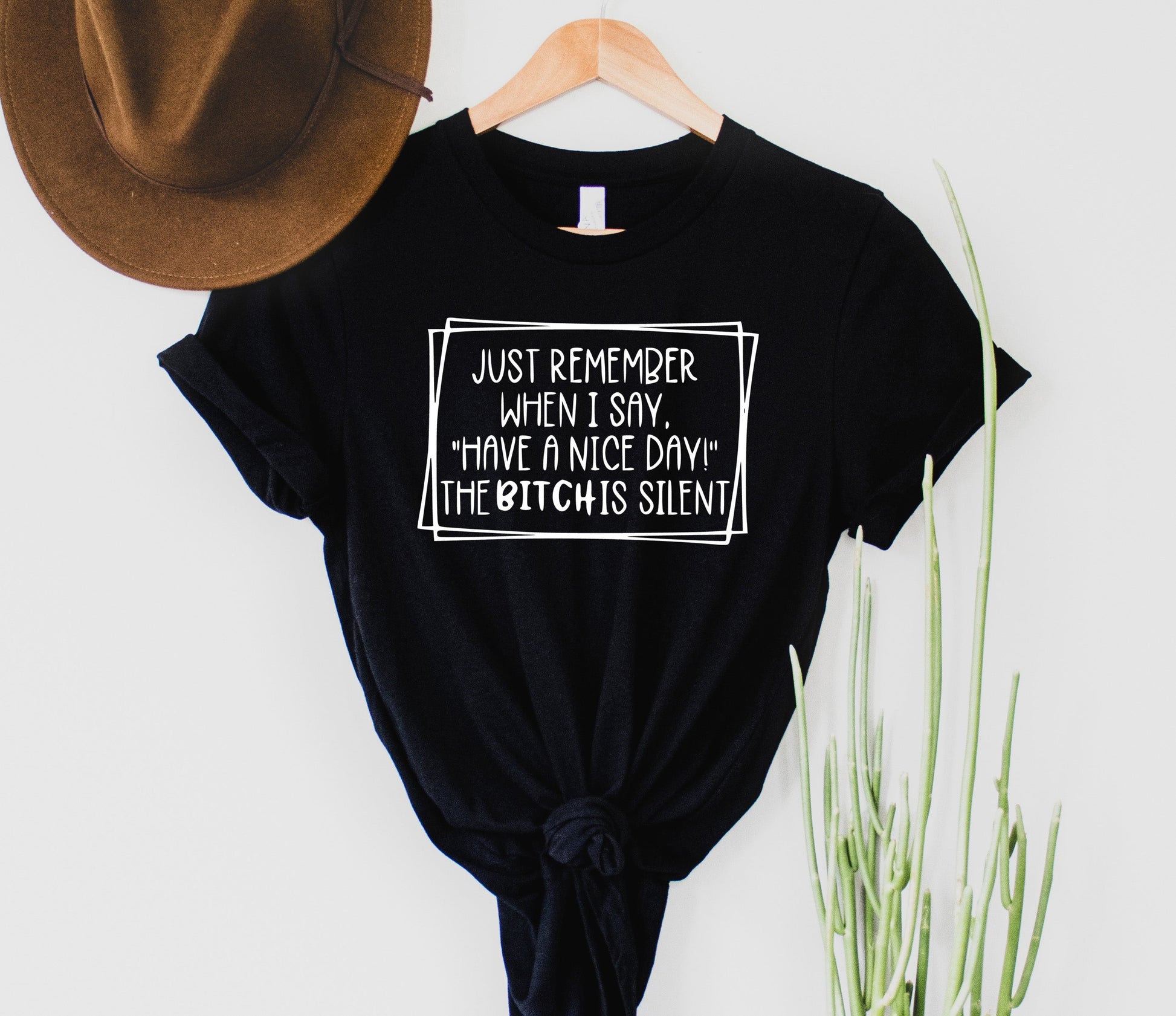 Wholesale Have a Nice Day Graphic Tee - Black