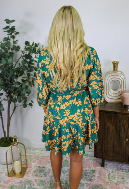 Green Floral Dress