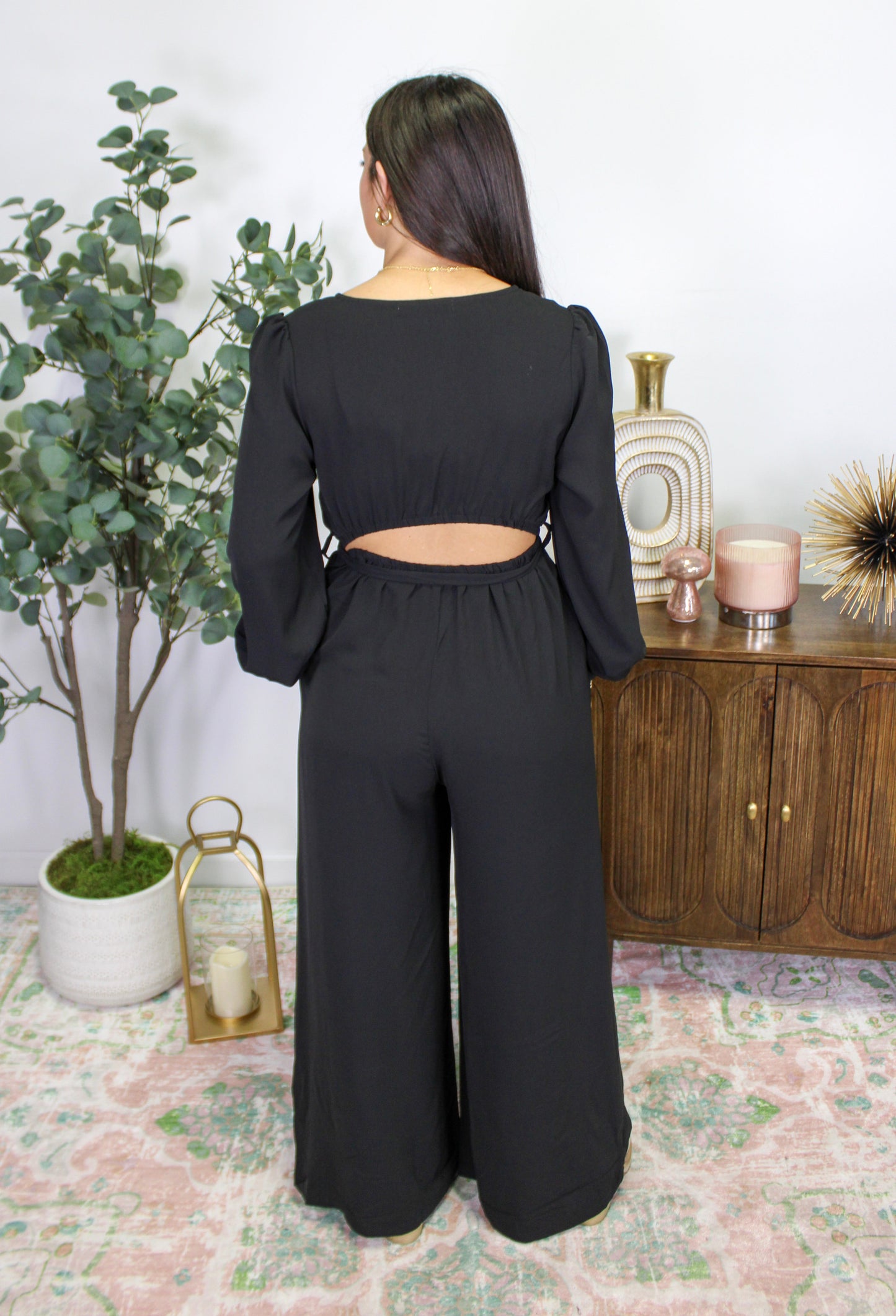 Black Cutout Jumpsuit