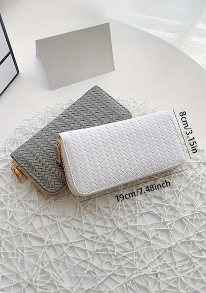 Grey Woven Wallet