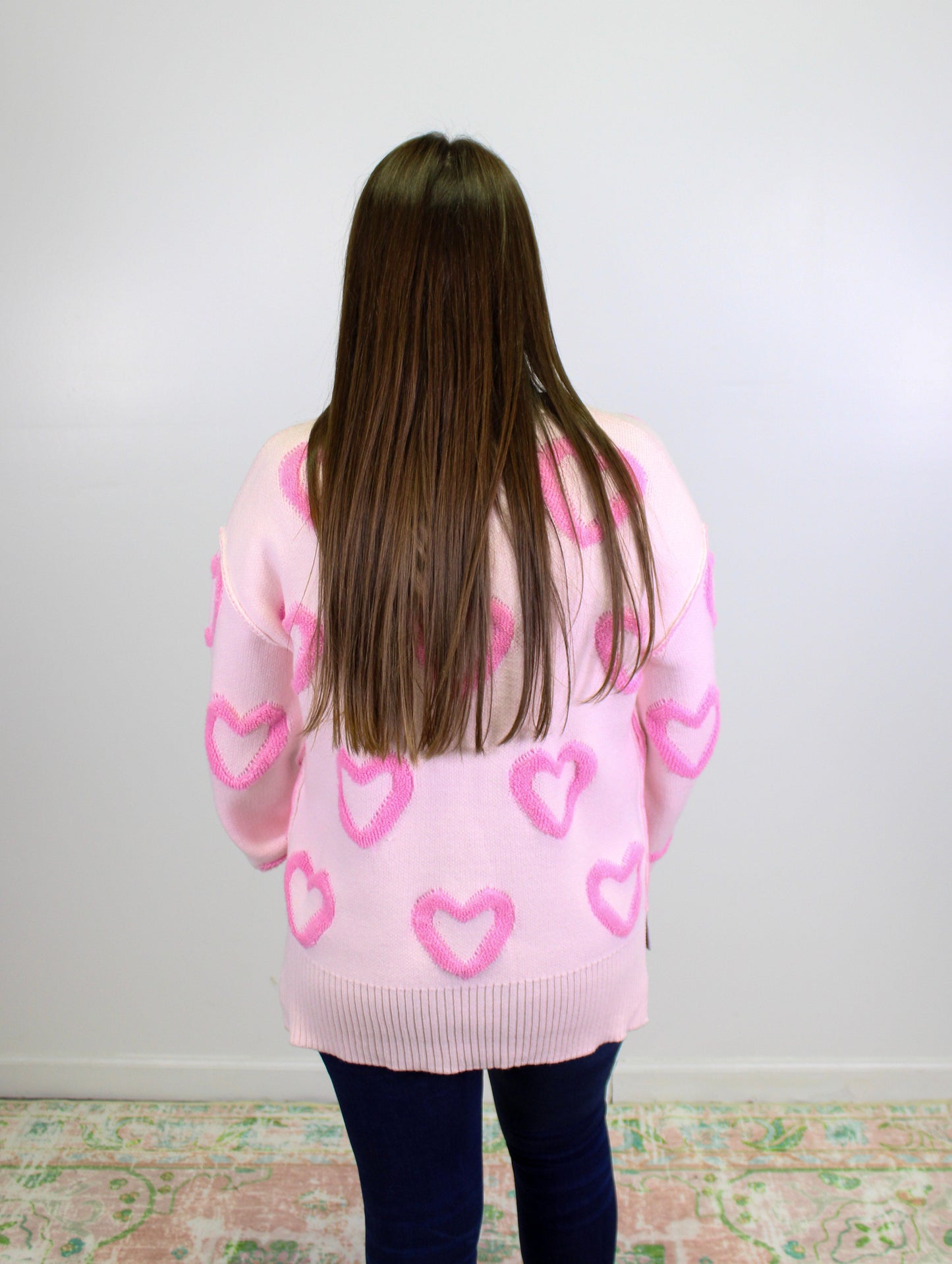 Light Pink Heart Sweater