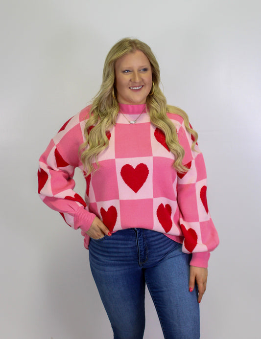 Plus Size Heart Sweater