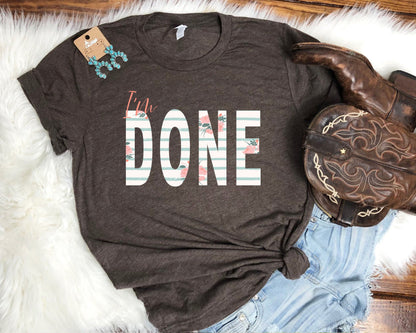 Wholesale I'm Done Graphic Tee - Olive