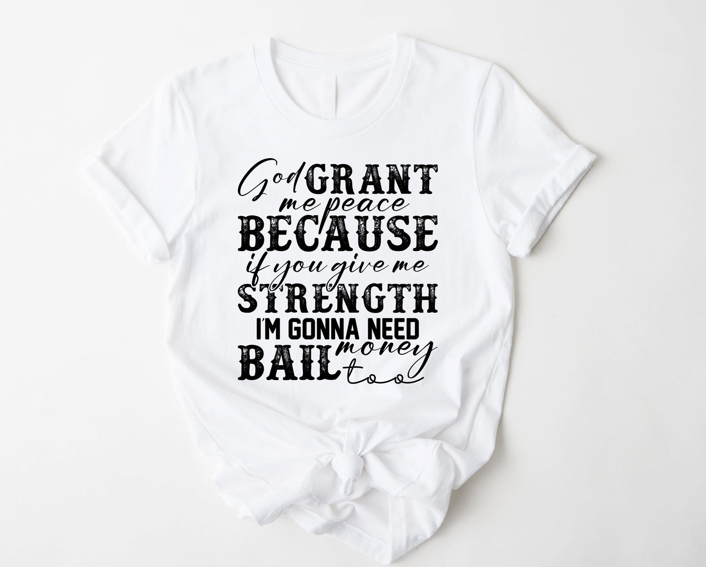 Wholesale I'm Gonna Need Bail Money Graphic Tee - White