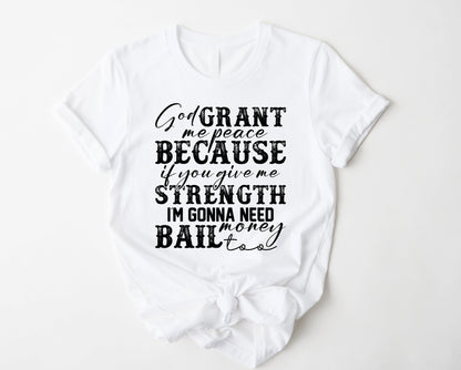 Wholesale I'm Gonna Need Bail Money Graphic Tee - White