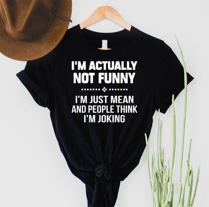 Wholesale I'm not funny Graphic Tee - Black