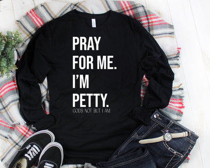 Wholesale I'm Petty Graphic Tee - Heather Grey Tshirt