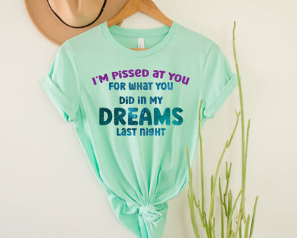 Wholesale I'm Pissed at You Graphic Tee - Heather Sand