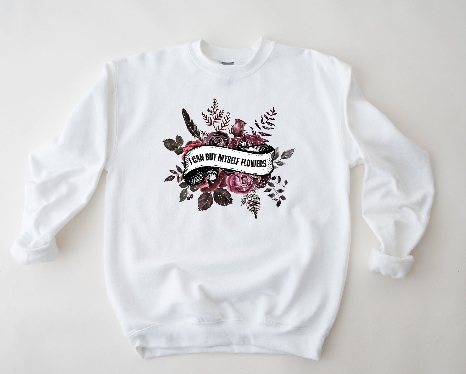 Wholesale I Can Buy My Myself Flowers Graphic Tee - Mauve