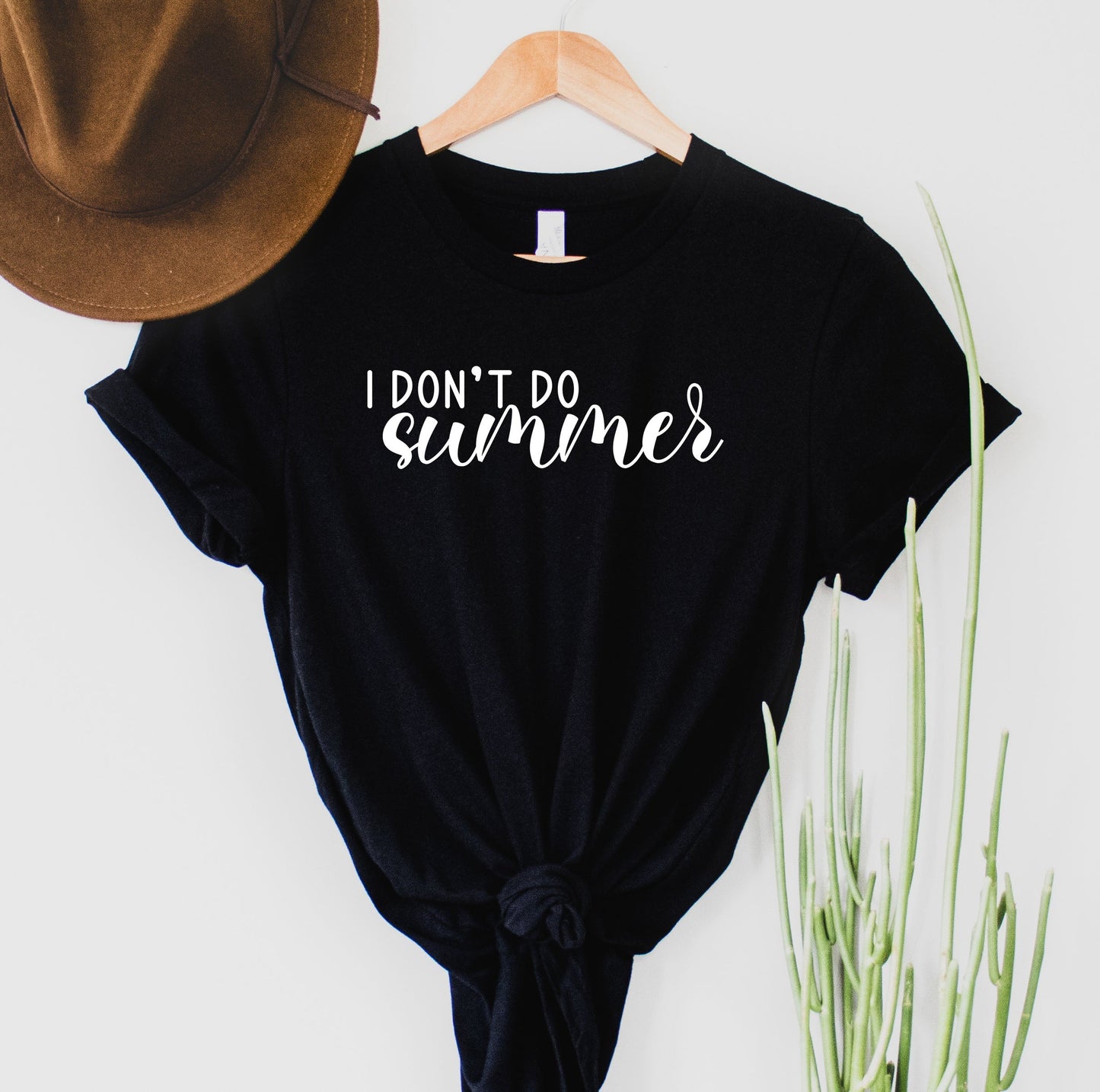 Wholesale I don't do summer Graphic Tee - Heathered Grey