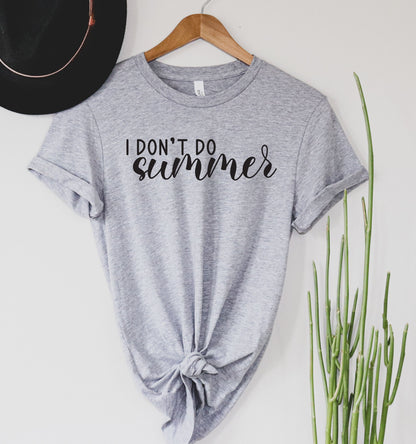 Wholesale I don't do summer Graphic Tee - Black