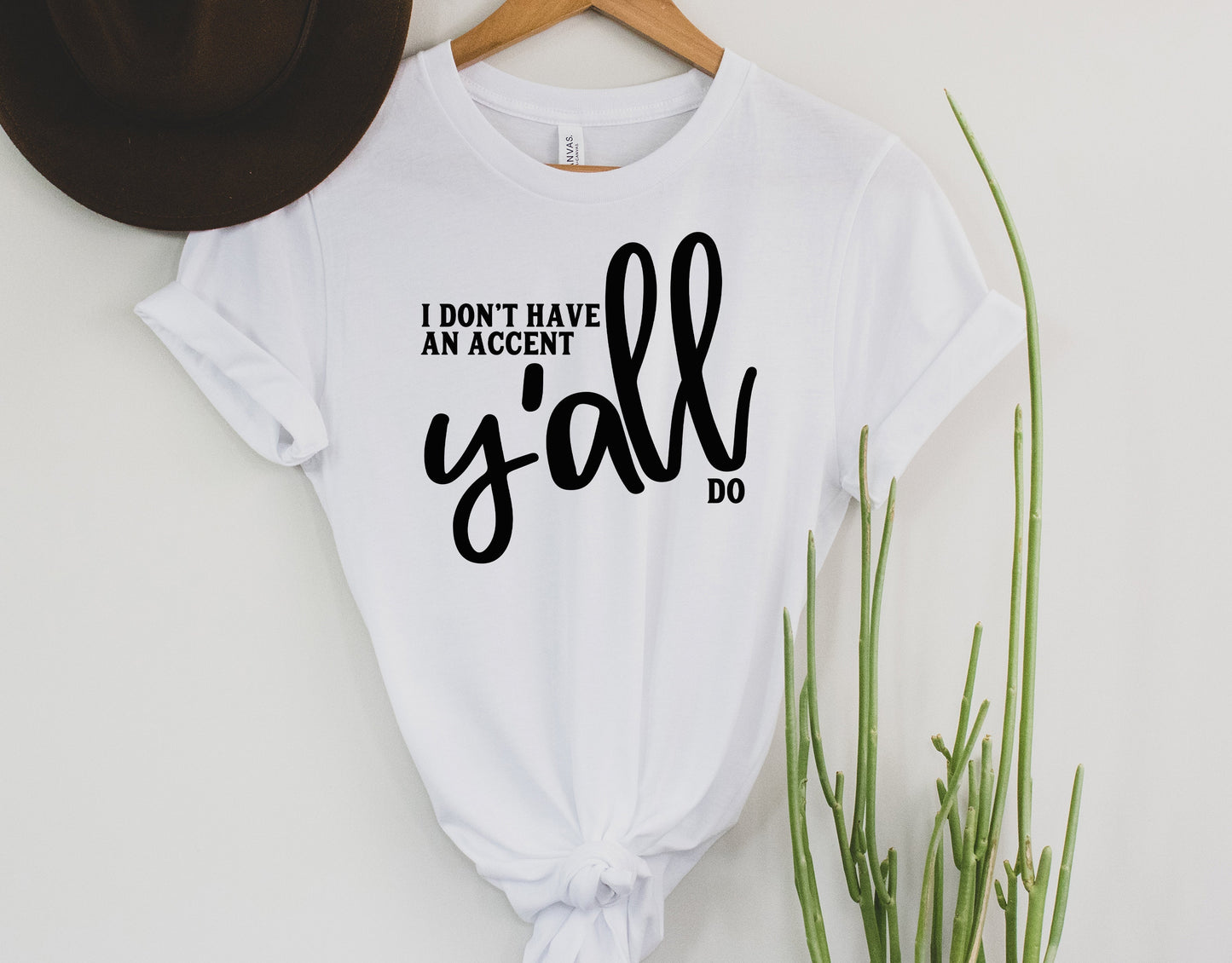 Wholesale I Don't Have an Accent Graphic Tee - White