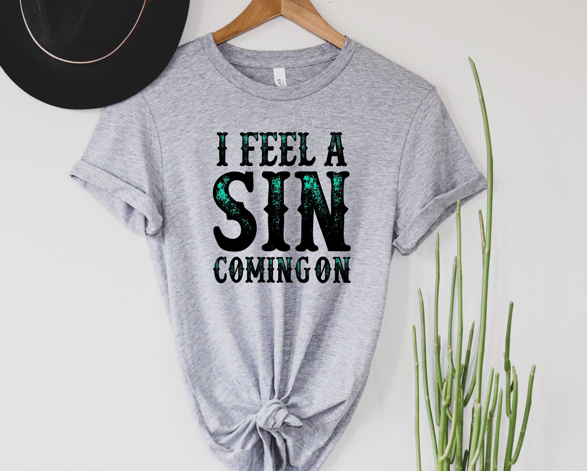 Wholesale I Feel a Sin Coming On Graphic Tee - White