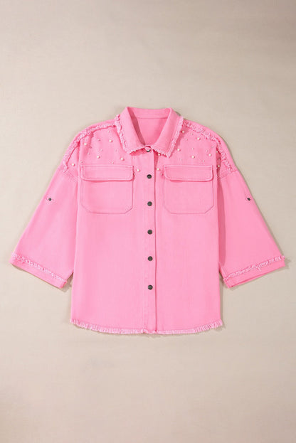 Pink Pearl Denim Jacket LT