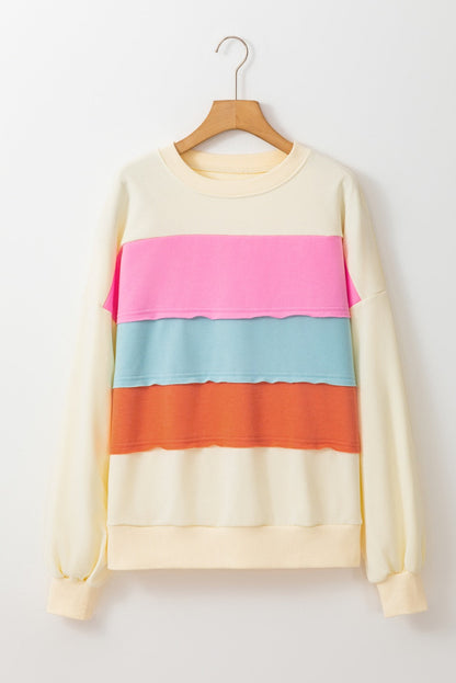 Striped Patchwork Pullover