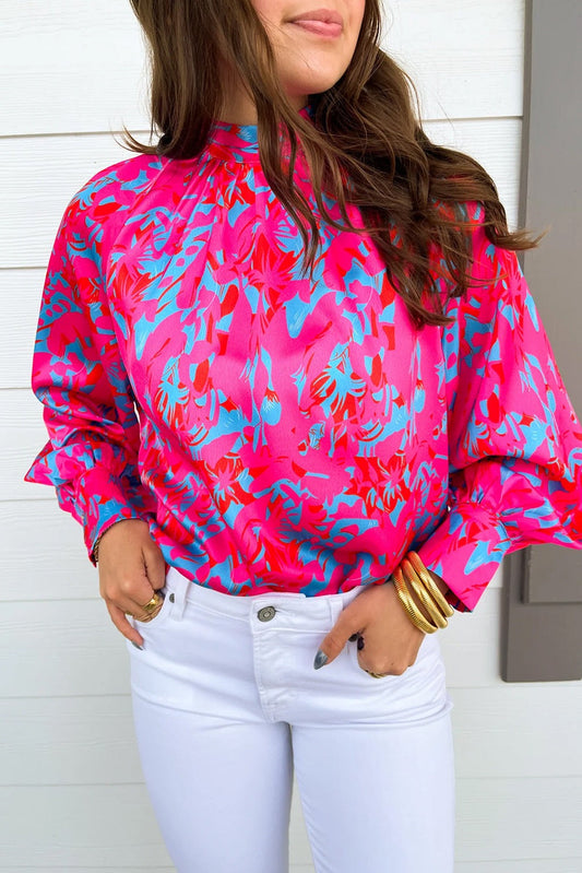 Pink Abstract Blouse